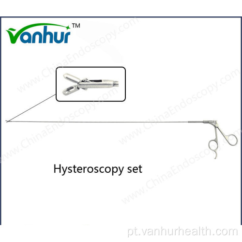 Fórceps de biópsia rígida com conjunto de histeroscopia / uteroscópio